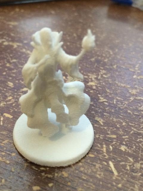 3D Print Closeup - Fire Wizard